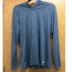 Gray-blue long sleeve shirt w/ hood!